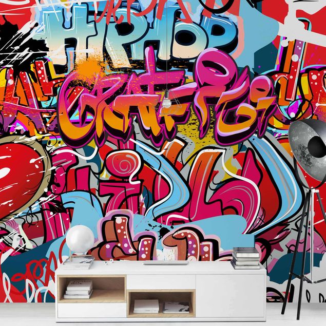 Wanddeko Jugendzimmer HipHop Graffiti