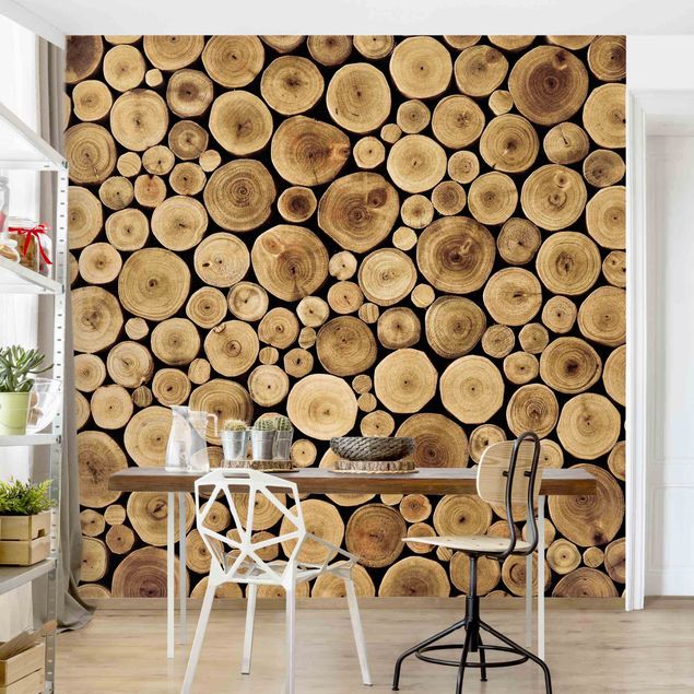 Wanddeko Wohnzimmer Homey Firewood