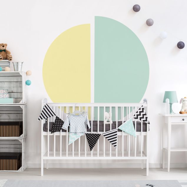 Wanddeko Babyzimmer Halbkreis - Pastellgelb