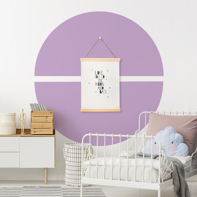 Wanddeko Babyzimmer Halbkreis - Violett