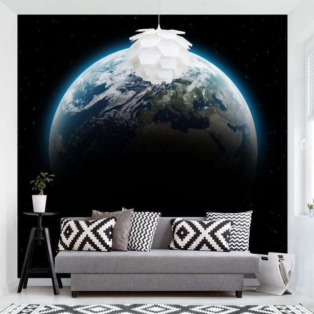 Wanddeko Wohnzimmer Illuminated Planet Earth