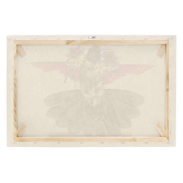 Wanddeko Praxis Illustration floraler Kolibri
