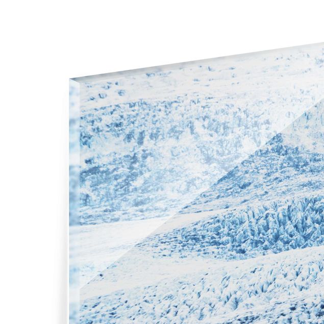 Wanddeko über Sofa Isländisches Gletschermuster