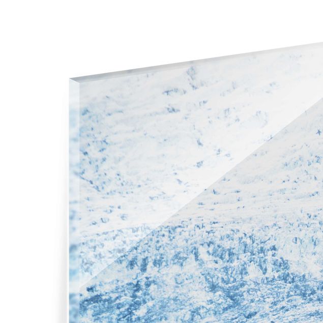 Wanddeko über Sofa Isländisches Gletschermuster