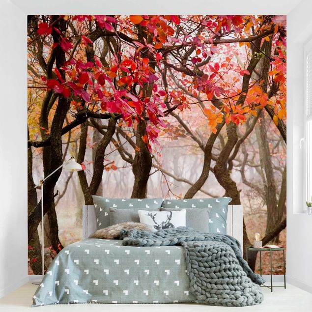 Wanddeko Wohnzimmer Japan im Herbst
