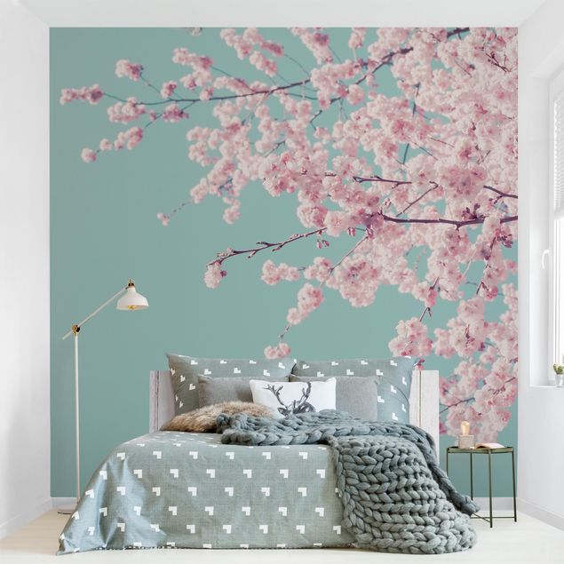 Wanddeko Wohnzimmer Japanische Kirschblüte