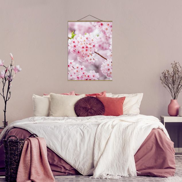 Wanddeko Schlafzimmer Japanische Kirschblüten
