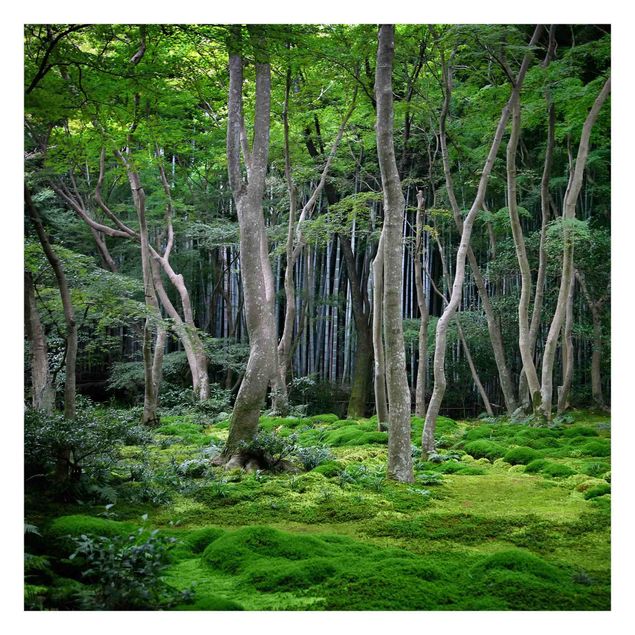Wanddeko Büro Japanischer Wald