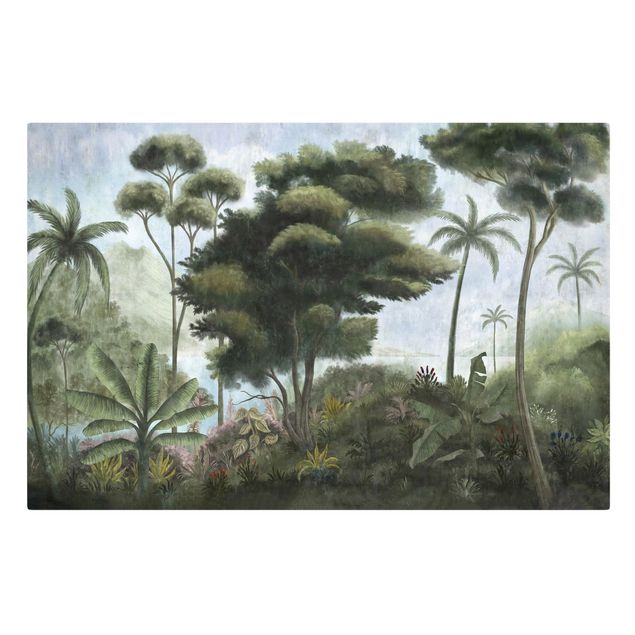 Wanddeko Büro Karibischer Dschungel
