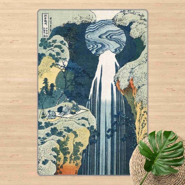 Wanddeko Wohnzimmer Katsushika Hokusai - Der Wasserfall von Amida