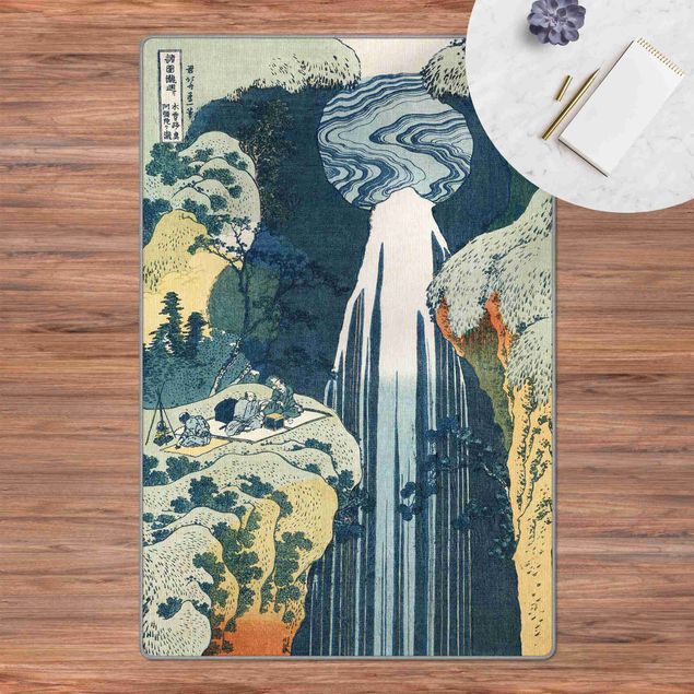 Wanddeko Büro Katsushika Hokusai - Der Wasserfall von Amida