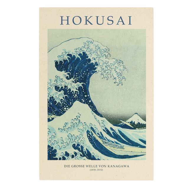 Wanddeko über Sofa Katsushika Hokusai - Die grosse Welle von Kanagawa - Museumsedition