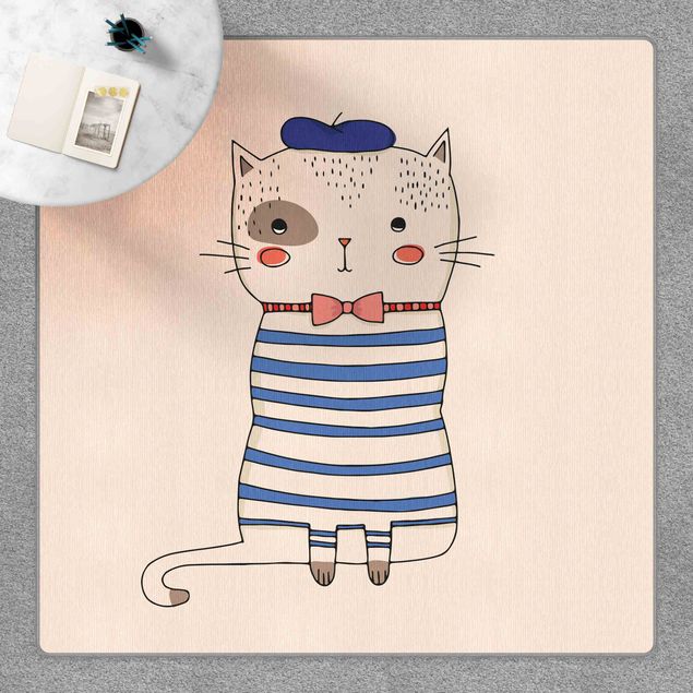 Wanddeko Illustration Katze in Frankreich