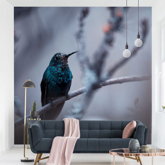 Wanddeko Wohnzimmer Kolibri im Winter