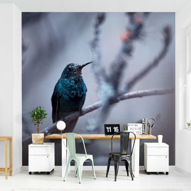 Wanddeko Esszimmer Kolibri im Winter