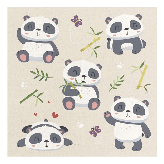 Wanddeko Jungenzimmer Kuschelige Pandas