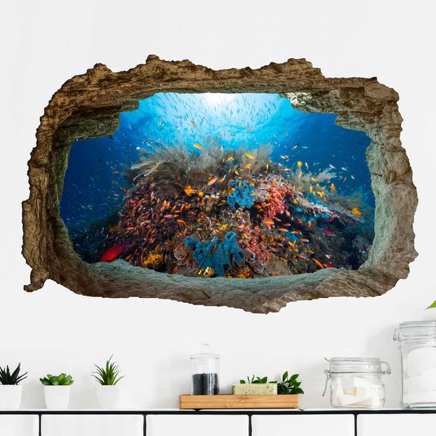 Wanddeko 3D 3D Lagune Unterwasser