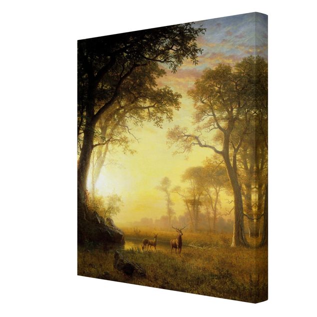 Romantik Bilder Albert Bierstadt - Sonnenbeschienene Lichtung