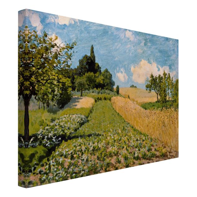 Wanddeko Flur Alfred Sisley - Sommerlandschaft mit Feldern