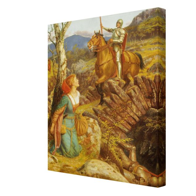Leinwandbild Pferd Arthur Hughes - Der Sturz des Rostigen Ritters