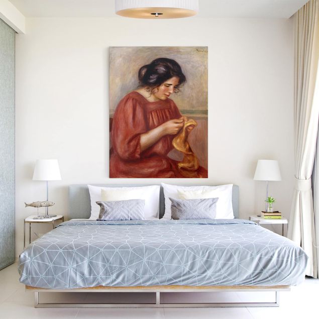 Wanddeko Schlafzimmer Auguste Renoir - Gabrielle beim Stopfen