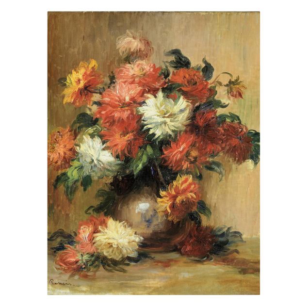 Wohndeko Blume Auguste Renoir - Stillleben mit Dahlien