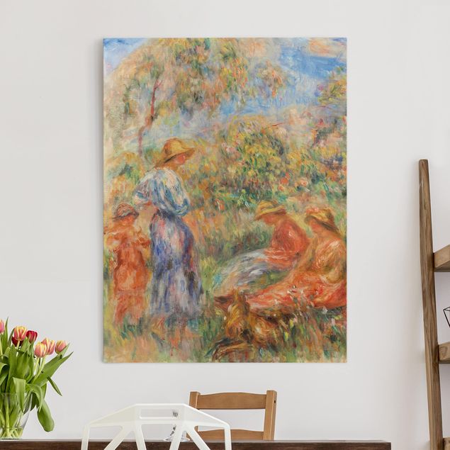 Wanddeko Küche Auguste Renoir - Landschaft mit Frauen und Kind