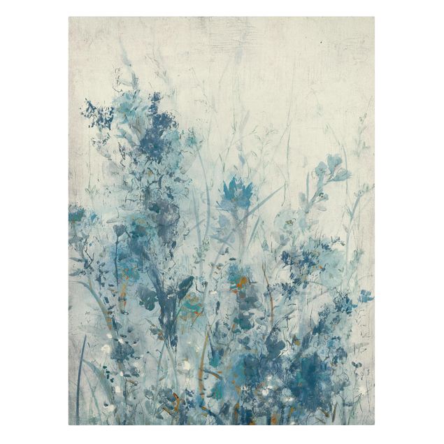 Wanddeko Esszimmer Blaue Frühlingswiese I