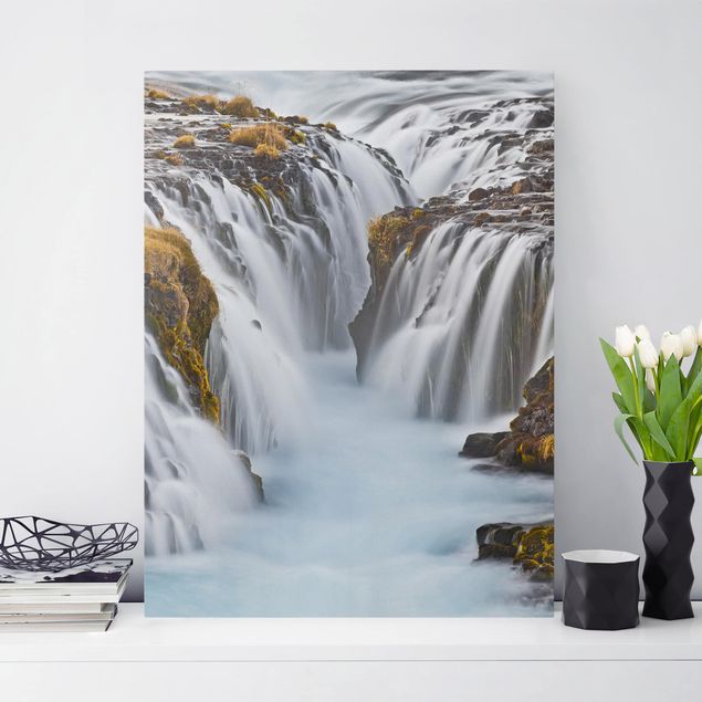 Wanddeko Wohnzimmer Brúarfoss Wasserfall in Island
