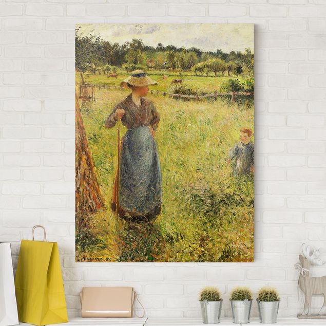 Impressionismus Bilder kaufen Camille Pissarro - Die Heumacherin