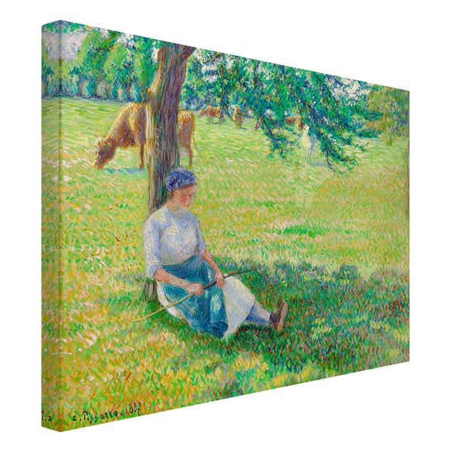 Pointillismus Bilder Camille Pissarro - Kuhhirtin