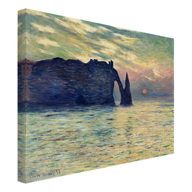 Wanddeko Schlafzimmer Claude Monet - Felsen Sonnenuntergang