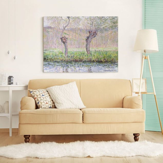Wanddeko Wohnzimmer Claude Monet - Weidenbäume Frühling