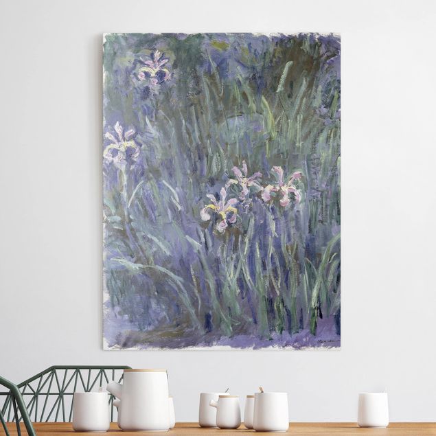 Wanddeko blau Claude Monet - Schwertlilien