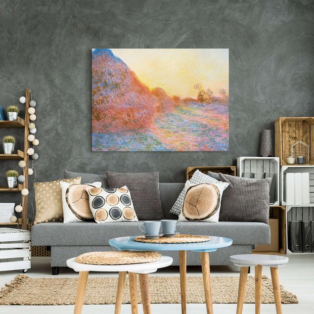 Wanddeko Wohnzimmer Claude Monet - Strohschober