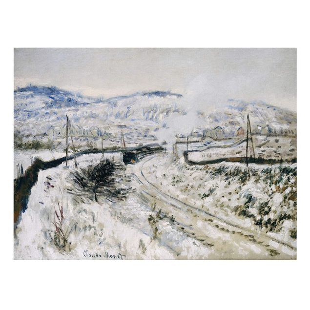 Wanddeko Esszimmer Claude Monet - Zug im Schnee