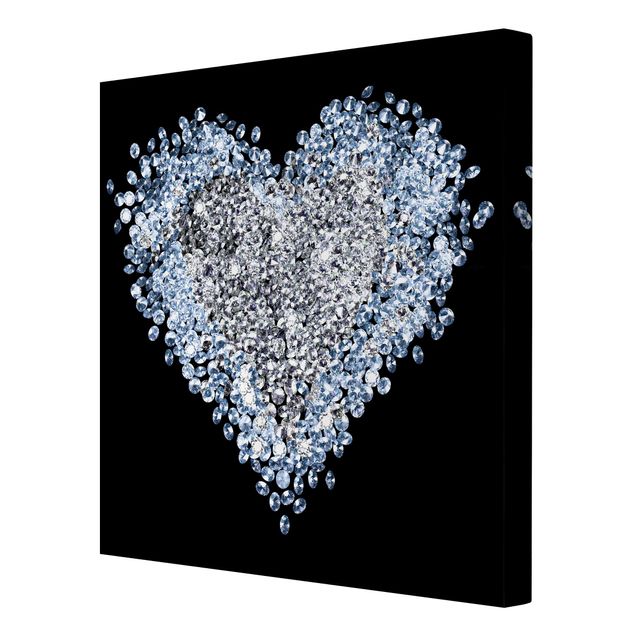 Wanddeko Büro Diamant Herz