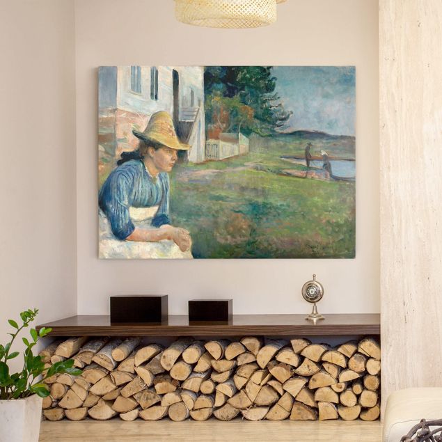Wanddeko Wohnzimmer Edvard Munch - Abend