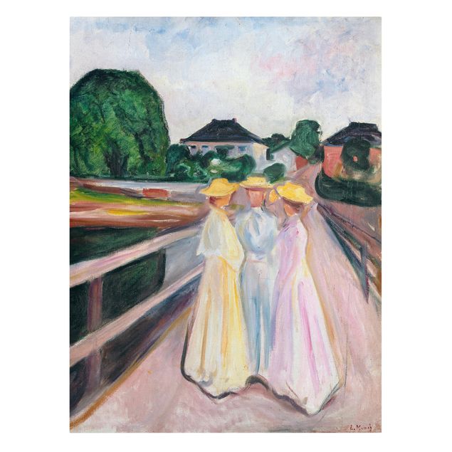 Wanddeko Flur Edvard Munch - Drei Mädchen