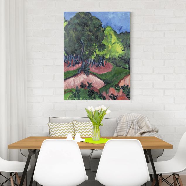 Wanddeko Schlafzimmer Ernst Ludwig Kirchner - Landschaft mit Kastanienbaum