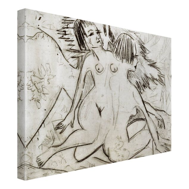 Wanddeko Esszimmer Ernst Ludwig Kirchner - Zwei Mädchenakte