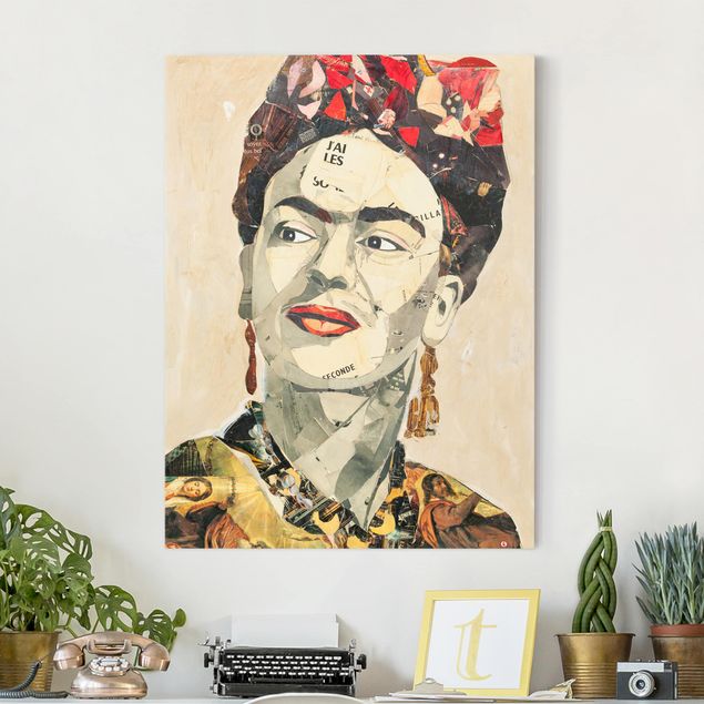 Wanddeko Wohnzimmer Frida Kahlo - Collage No.2