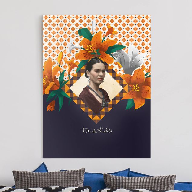 Wanddeko Wohnzimmer Frida Kahlo - Lilien