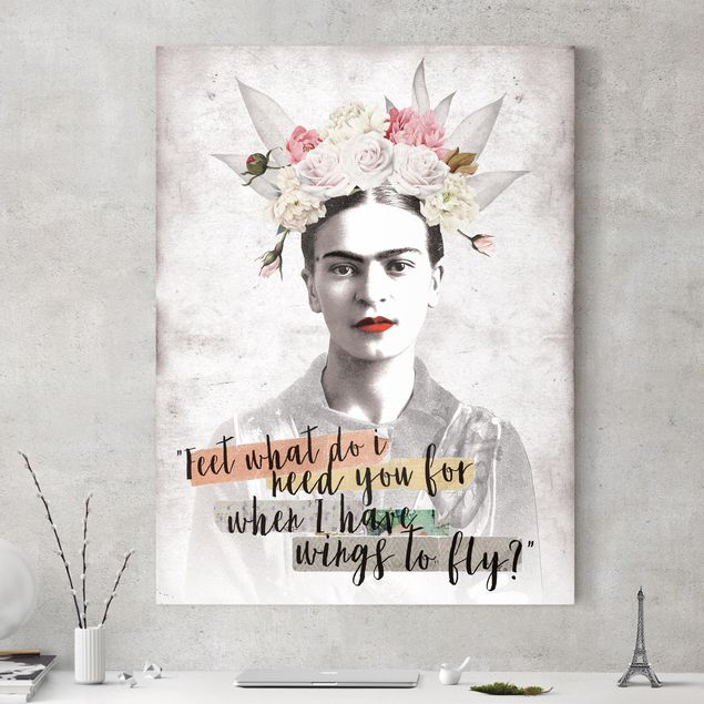 Wanddeko Wohnzimmer Frida Kahlo - Quote