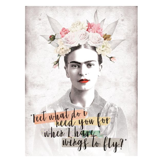 Wanddeko Büro Frida Kahlo - Quote