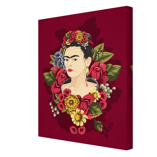Wanddeko Büro Frida Kahlo - Rosen