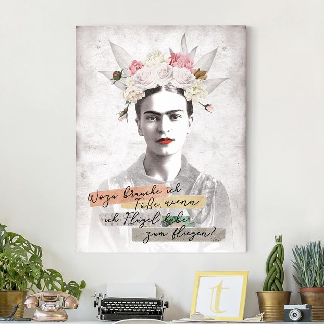 Wanddeko Wohnzimmer Frida Kahlo - Zitat