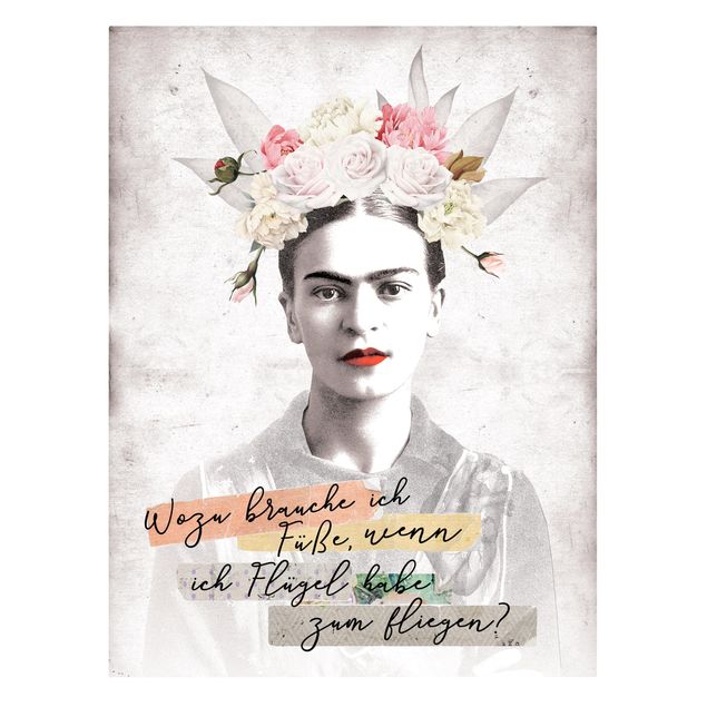 Wanddeko Büro Frida Kahlo - Zitat