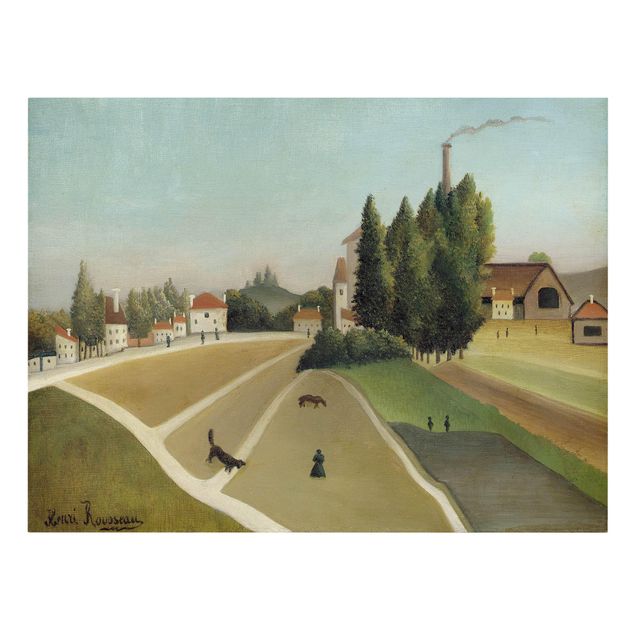 Wanddeko Esszimmer Henri Rousseau - Landschaft mit Fabrik
