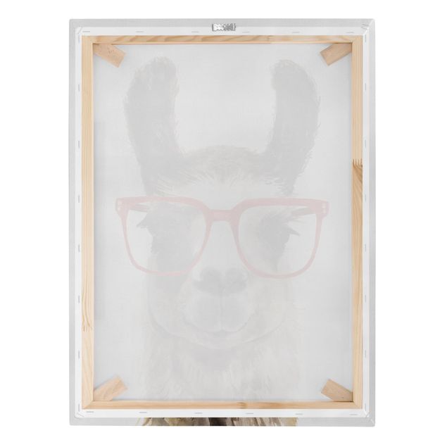 Wanddeko Mädchenzimmer Hippes Lama mit Brille II
